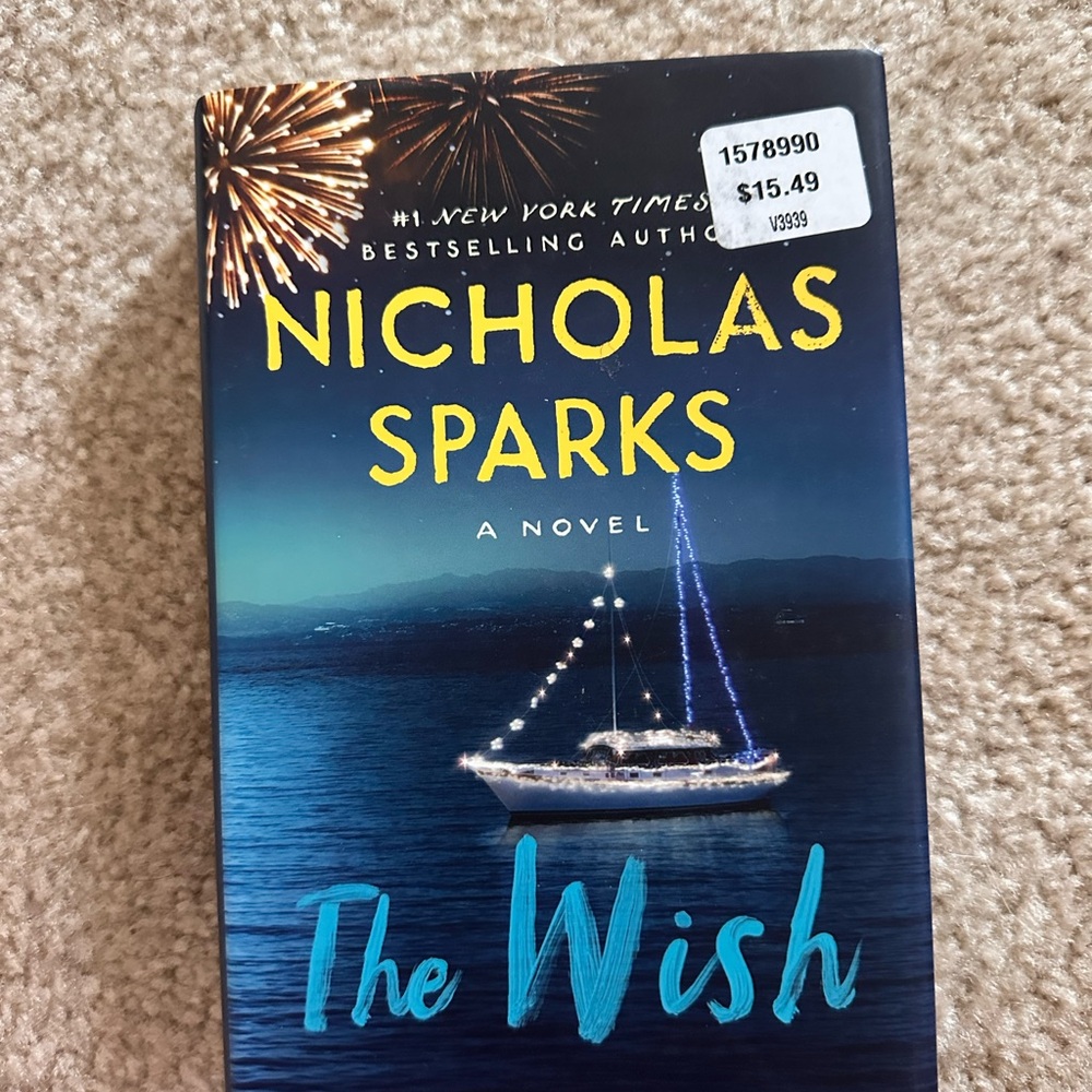 Nicholas Sparks 'The Wish' Novel - Blue Cover